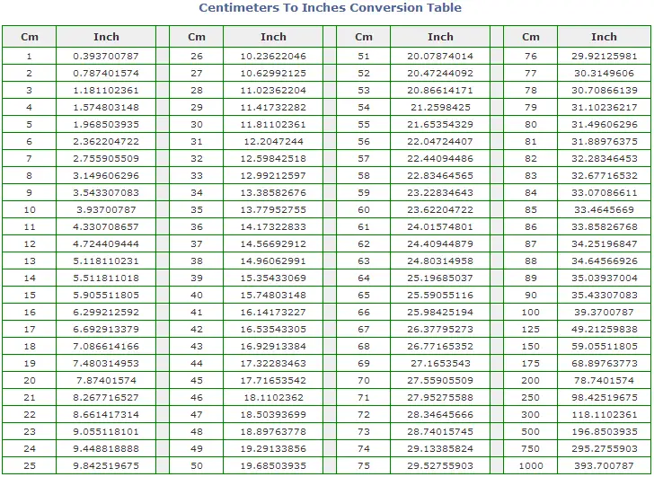 60 cm in feet and inches   miniwebtool